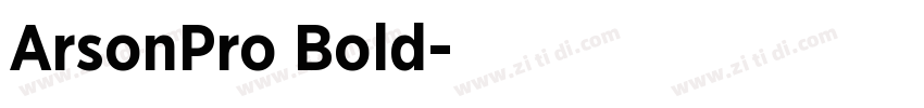 ArsonPro Bold字体转换